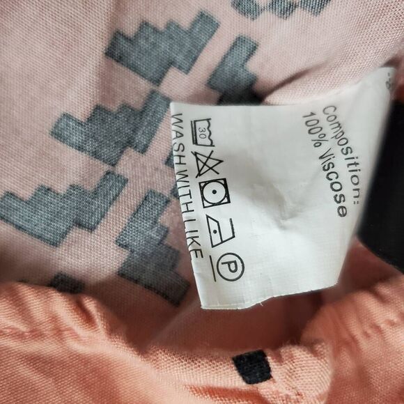 SHEIN Curve 4XL Peach Blouse Tribal Geometric Print Viscose Boho Tunic - Picture 5 of 6